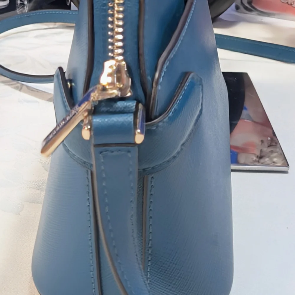 Kate Spade Staci Dark Turquoise Blue Leather Dome Crossbody Bag - NEW!